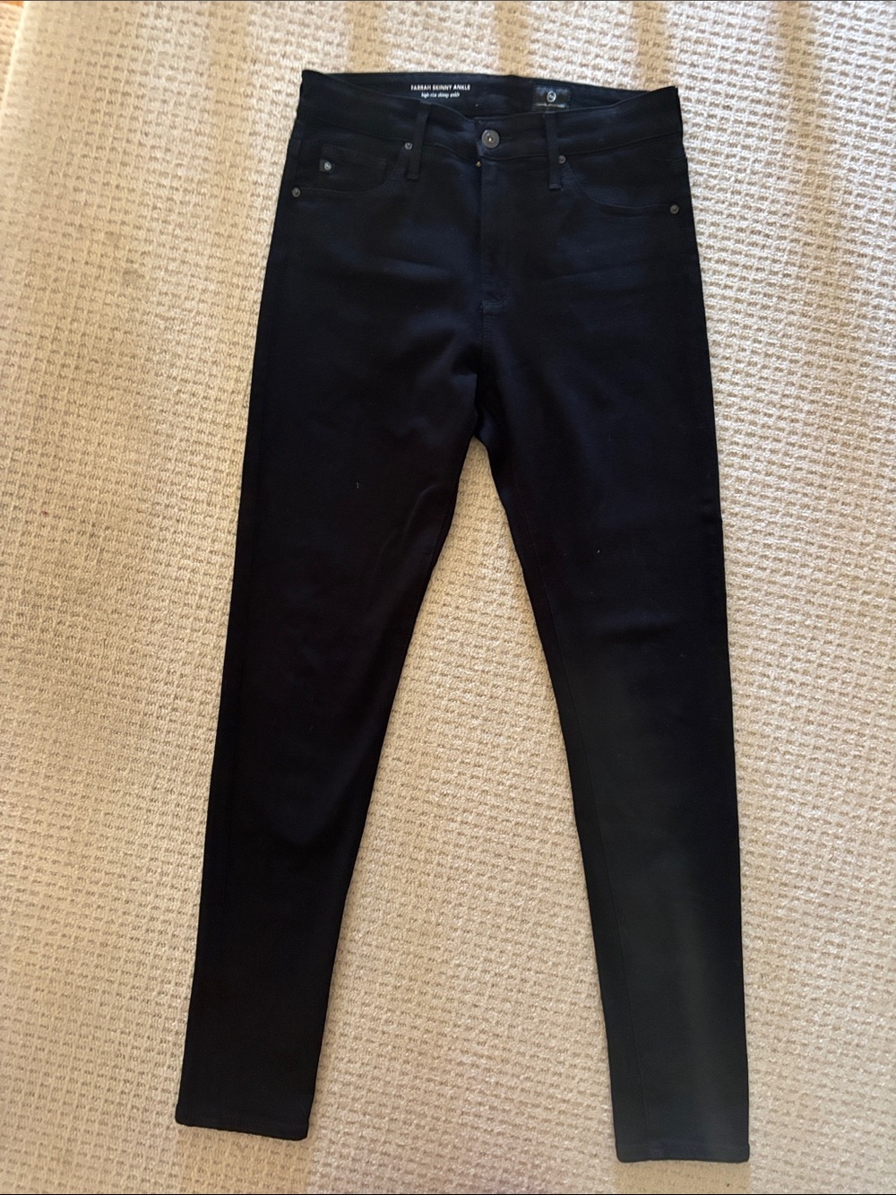 Ag Adriano Goldschmied Black High-Rise Skinny Jeans